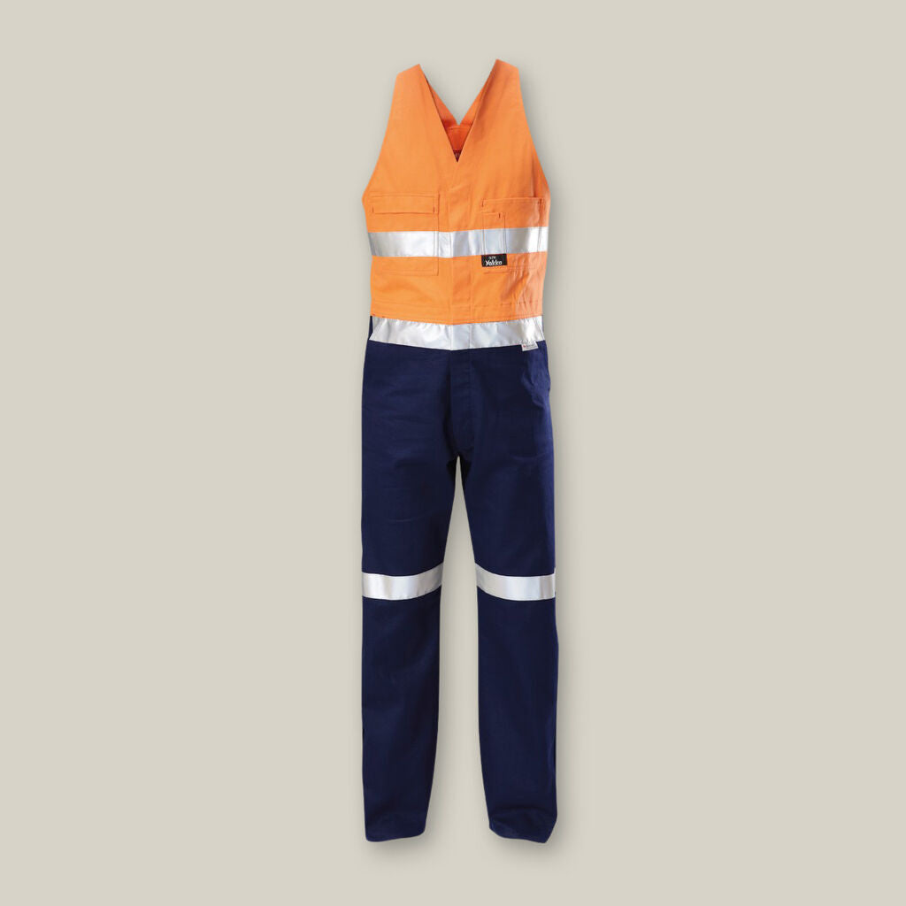 Hard Yakka Hi-Vis 2Tone Cotton Taped Overalls