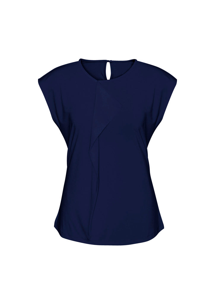 Rosesand Pleat Fold Womens Tops