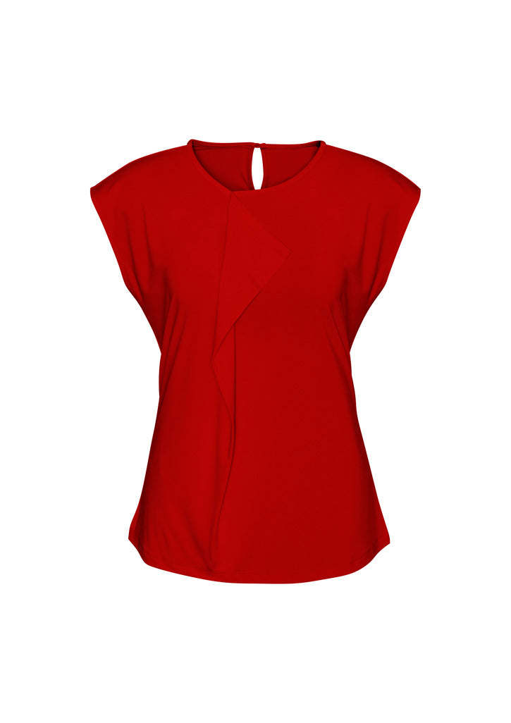 Rosesand Pleat Fold Womens Tops