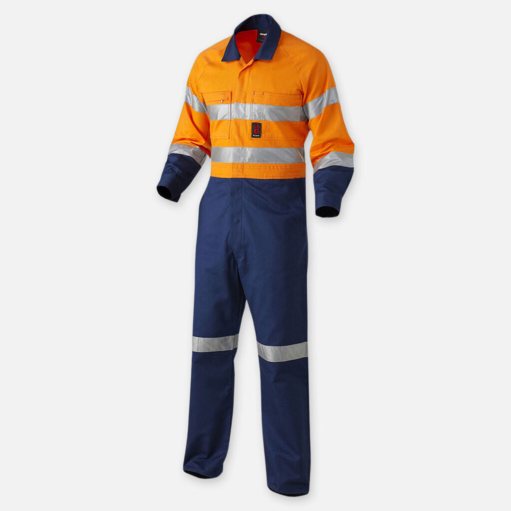 KingGee Originals Hi-Vis Reflective 2Tone Drill Work Overalls