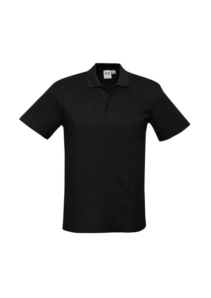 Image depicting a man in a Pique Knitted Flat Collar Men's Polo at a casual business meeting.