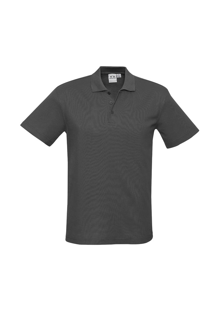 Image depicting a man in a Pique Knitted Flat Collar Men's Polo at a casual business meeting.