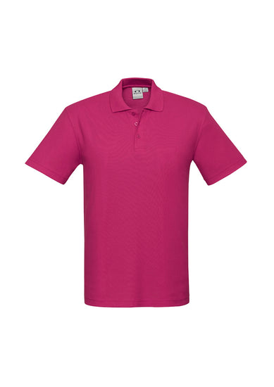 Image depicting a man in a Pique Knitted Flat Collar Men's Polo at a casual business meeting.