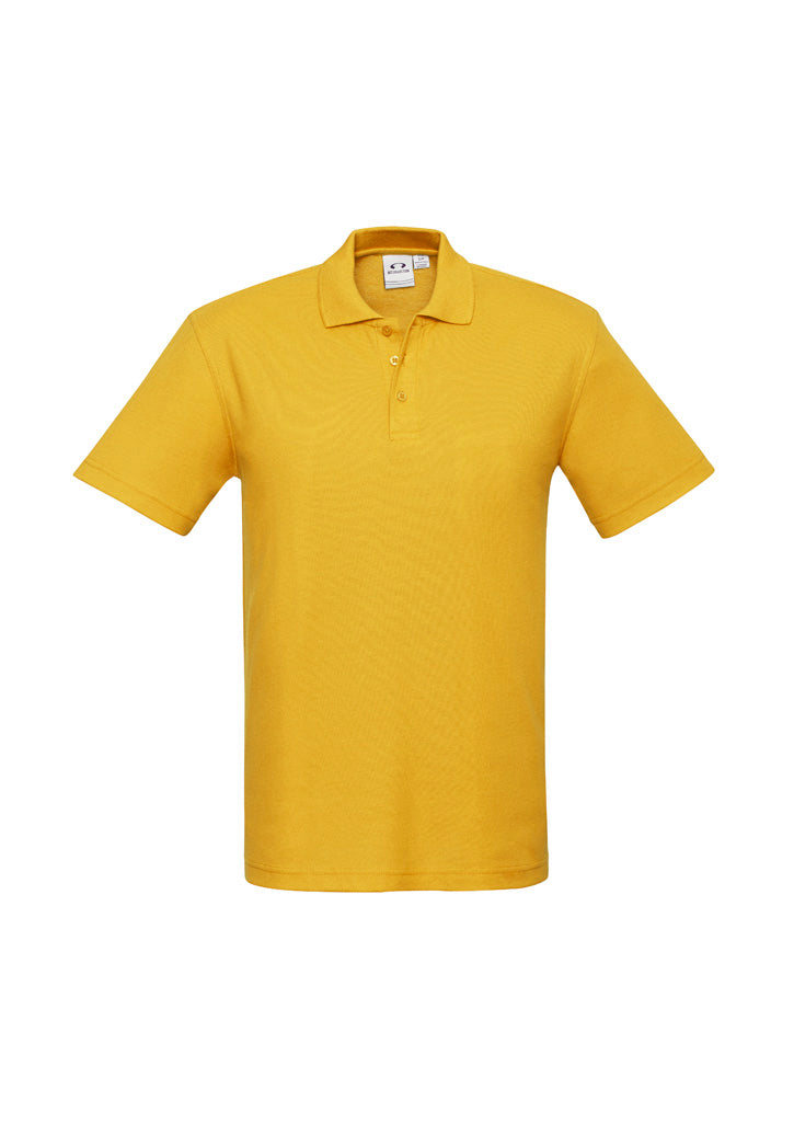 Image depicting a man in a Pique Knitted Flat Collar Men's Polo at a casual business meeting.