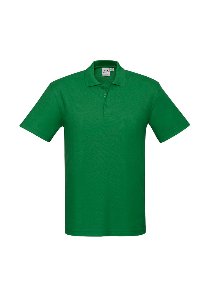 Image depicting a man in a Pique Knitted Flat Collar Men's Polo at a casual business meeting.