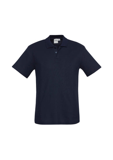 Image depicting a man in a Pique Knitted Flat Collar Men's Polo at a casual business meeting.