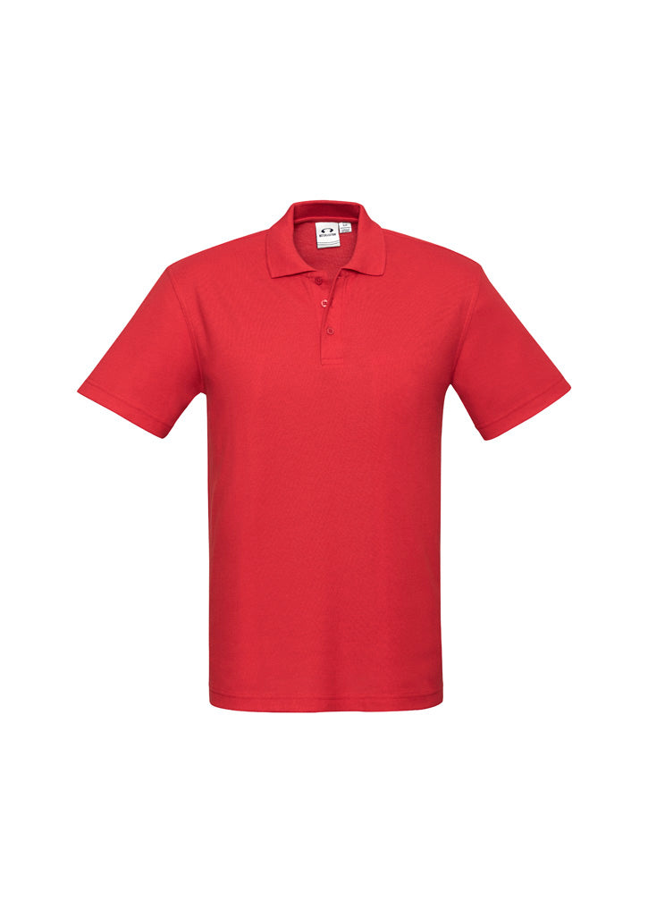 Image depicting a man in a Pique Knitted Flat Collar Men's Polo at a casual business meeting.