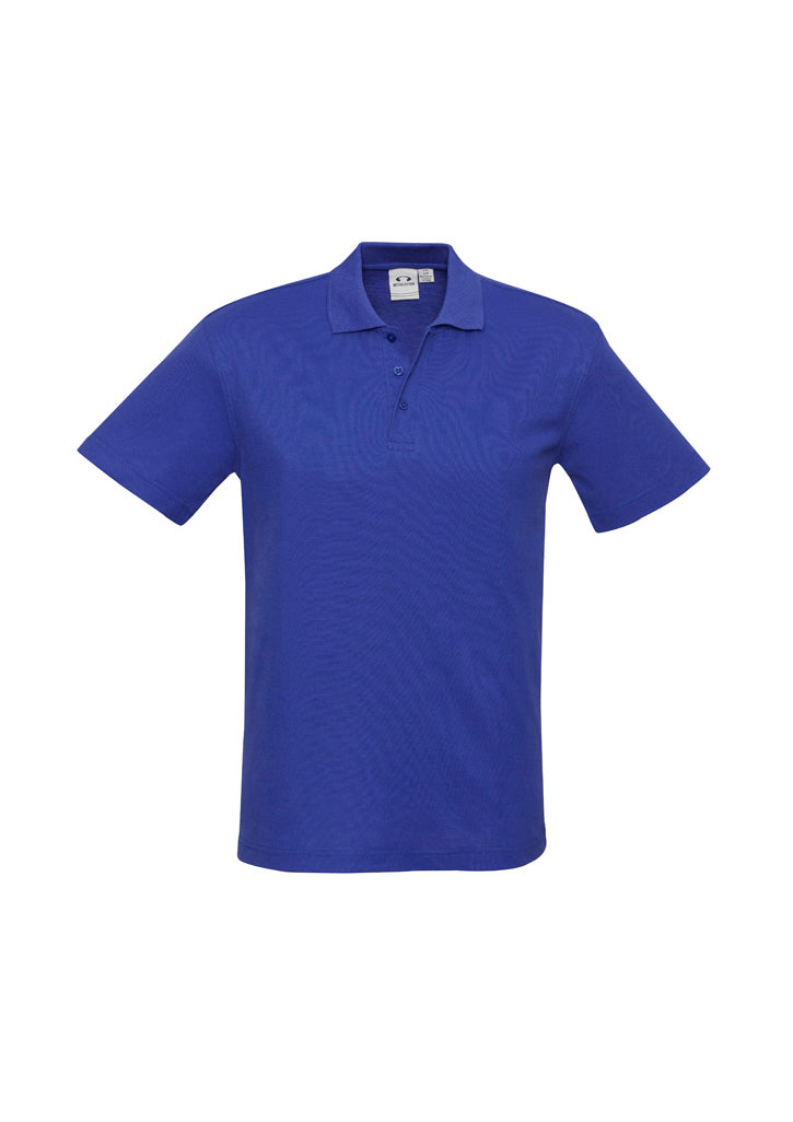 Image depicting a man in a Pique Knitted Flat Collar Men's Polo at a casual business meeting.