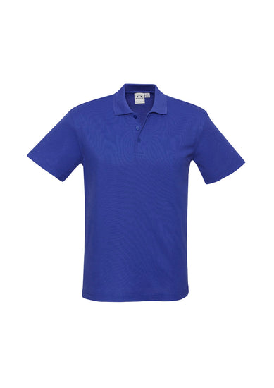 Image depicting a man in a Pique Knitted Flat Collar Men's Polo at a casual business meeting.