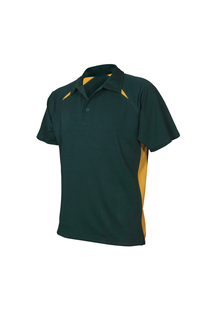 Image of a man in an Atlantic Polyester Mesh Knit Men's Polo during a casual outing.