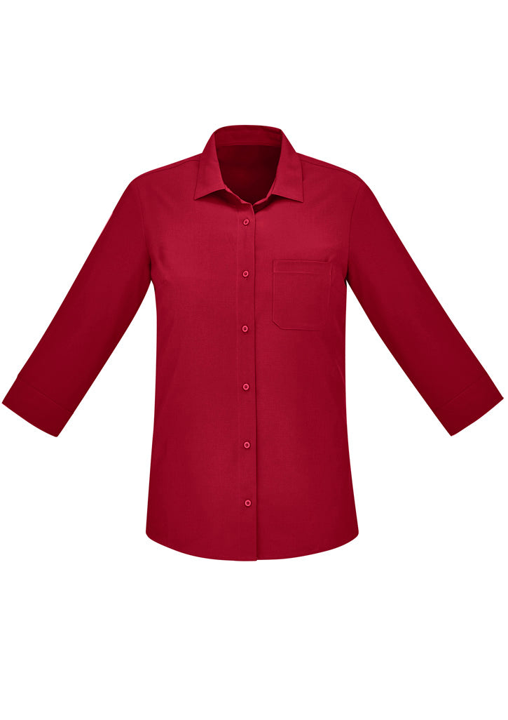 Florence Womens Plain 3/4 Sleeve Shirt