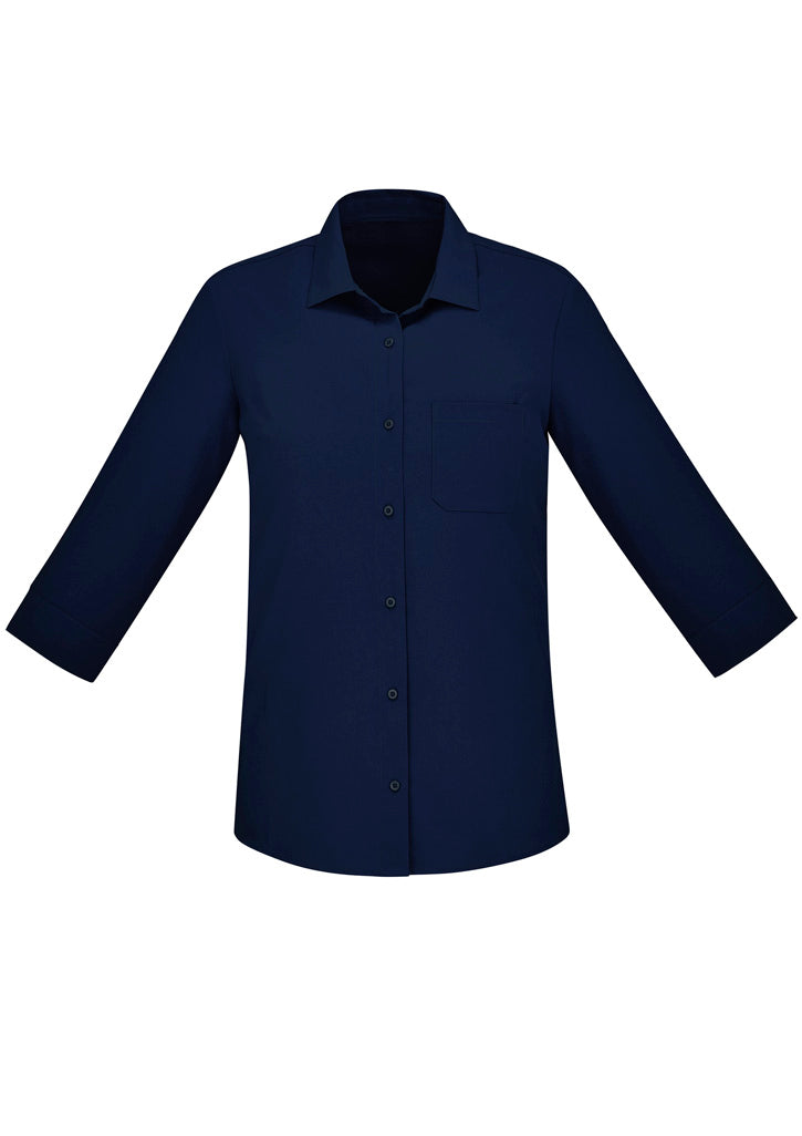 Florence Womens Plain 3/4 Sleeve Shirt