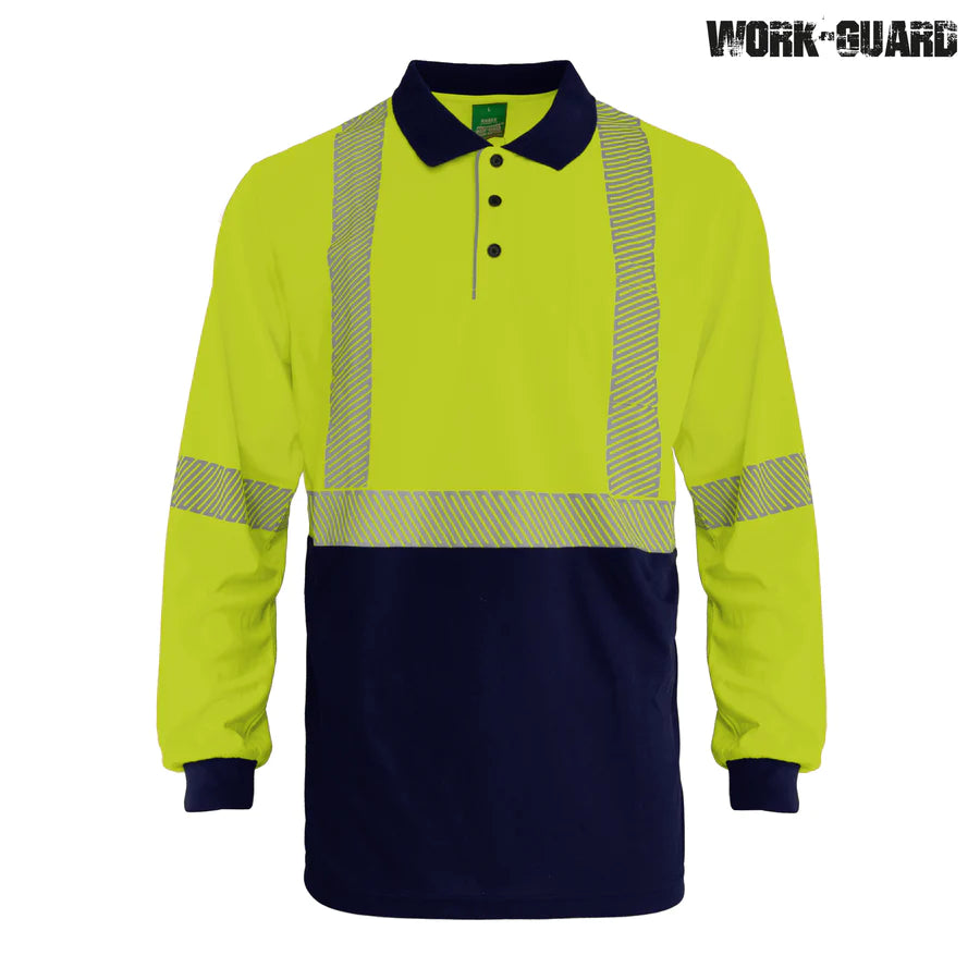 Workguard Recycled Hi Vis Long Sleeve Day/Night Polo