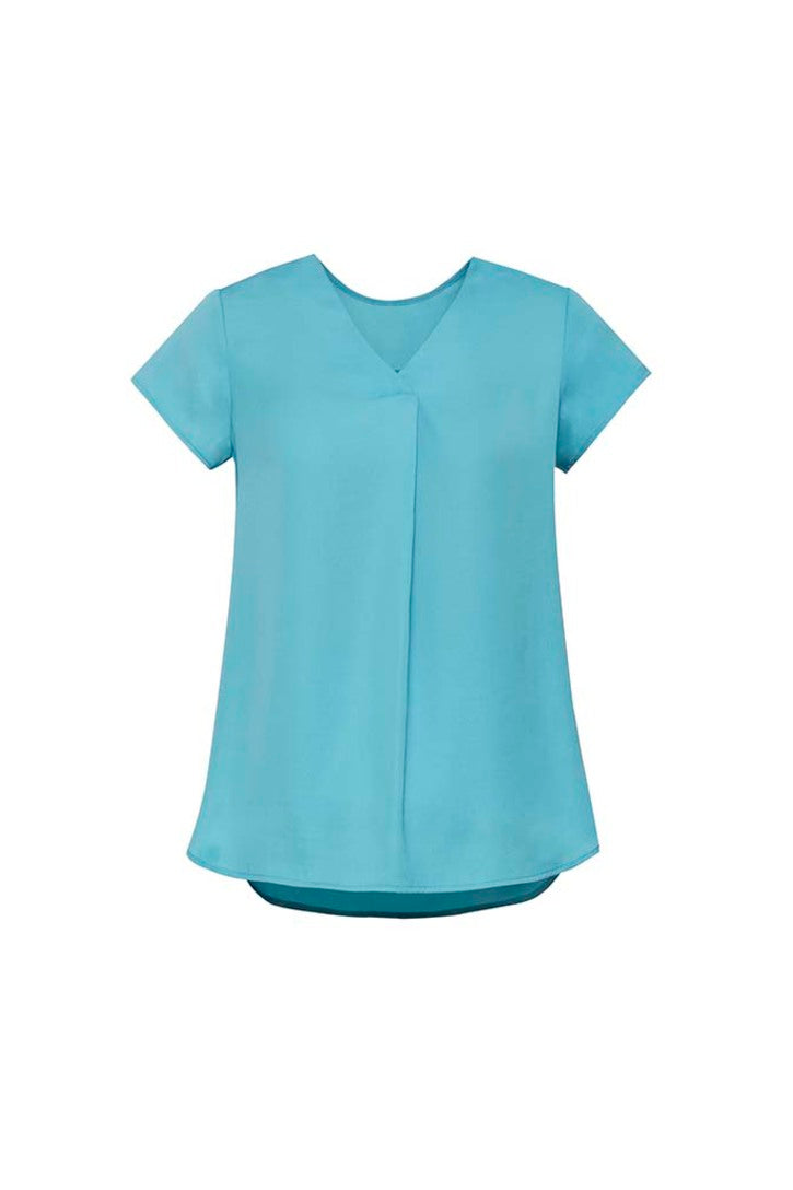 Kayla V-Neck Pleat Blouse