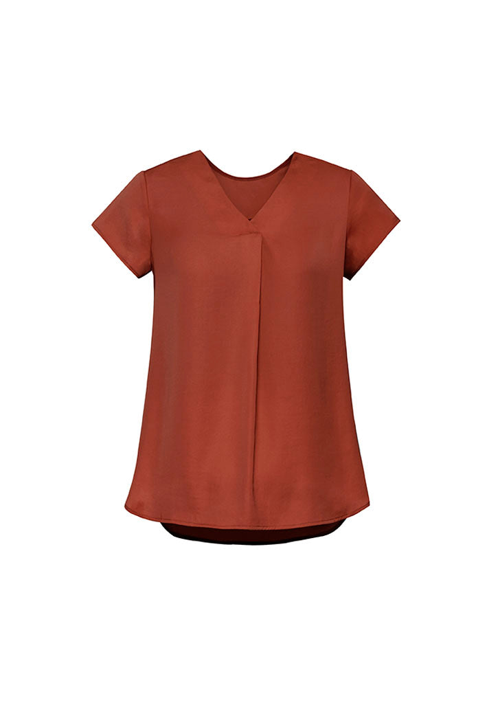 Kayla V-Neck Pleat Blouse