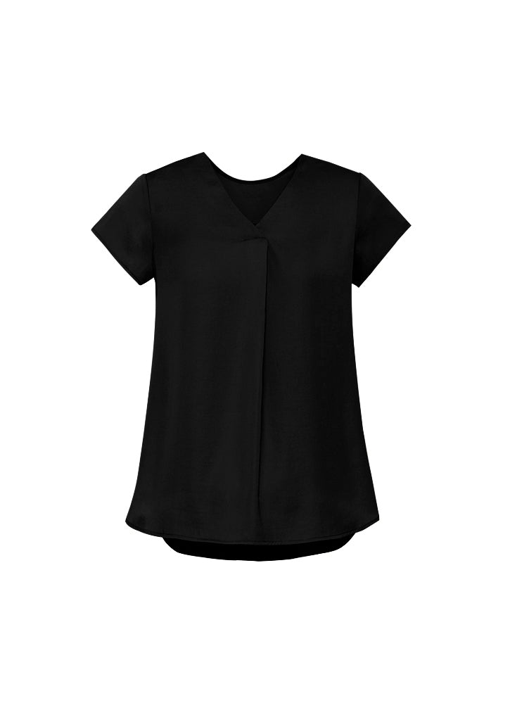 Kayla V-Neck Pleat Blouse