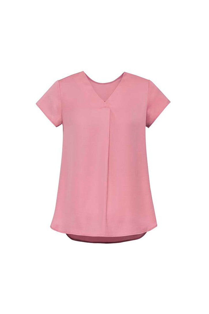 Kayla V-Neck Pleat Blouse