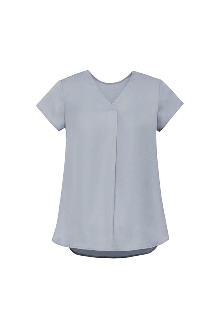 Kayla V-Neck Pleat Blouse
