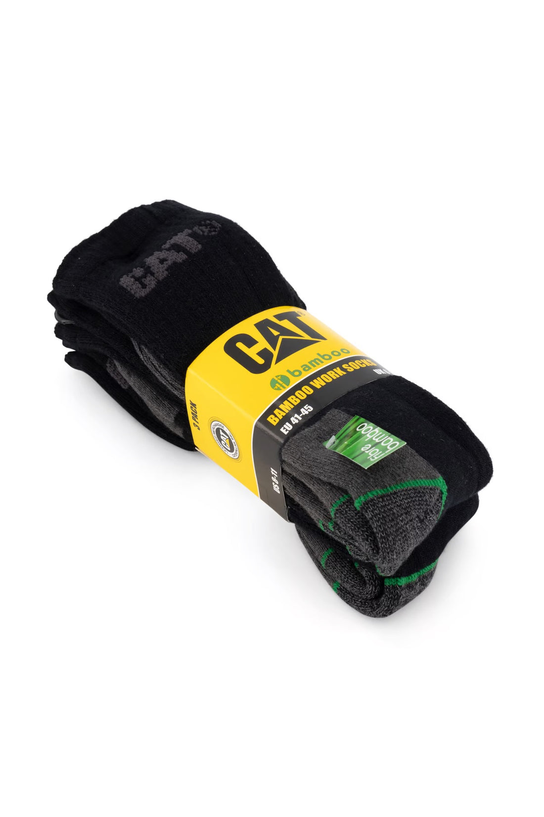 CAT Bamboo Sock 3 Pack Blacks