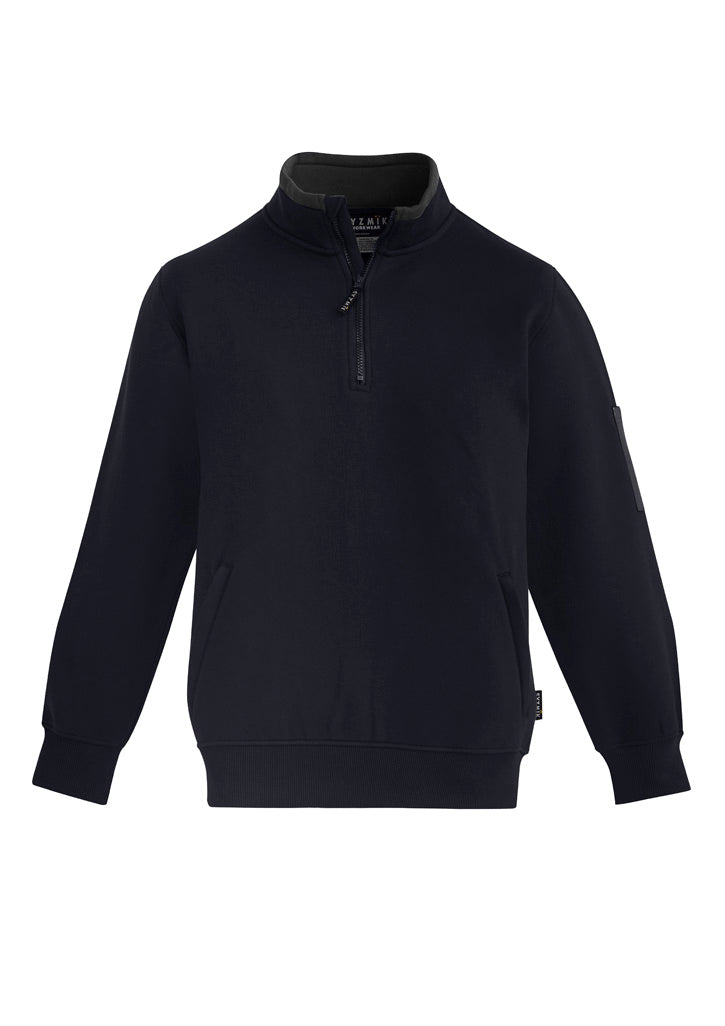 Unisex 1/4 Zip Brushed Fleece Pullovers