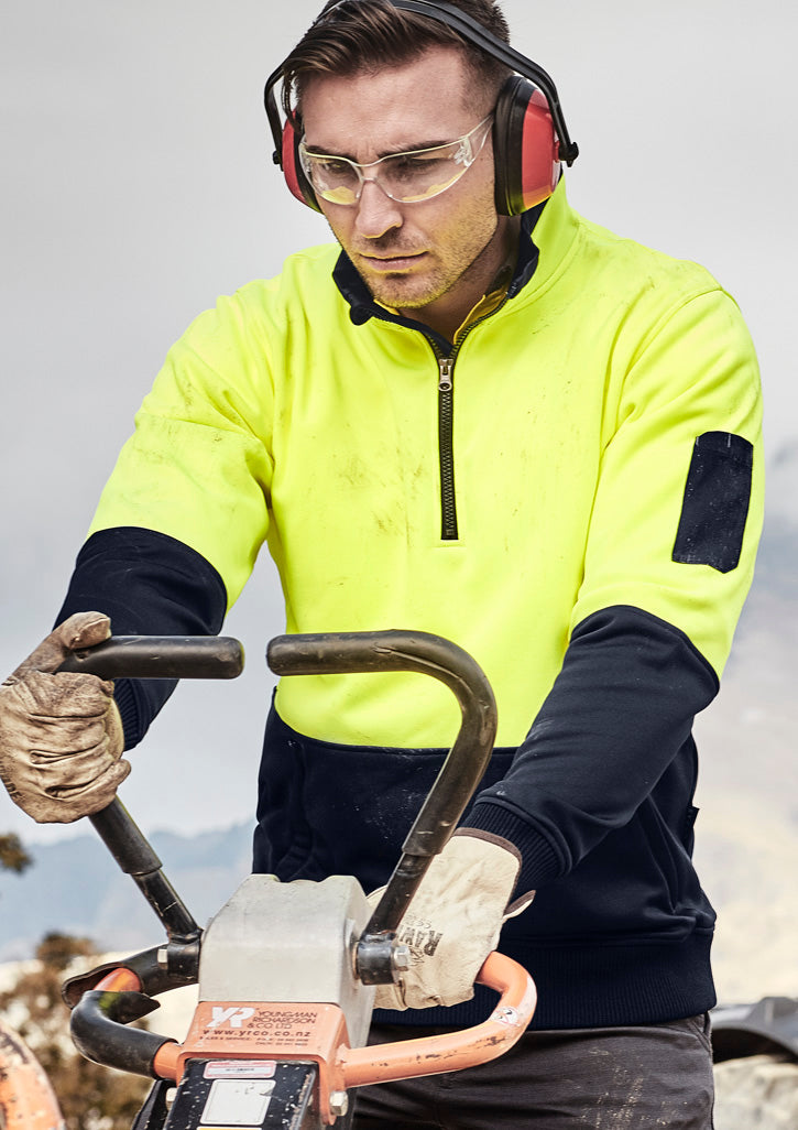 Unisex Hi Vis 1/2 Zip Pullover