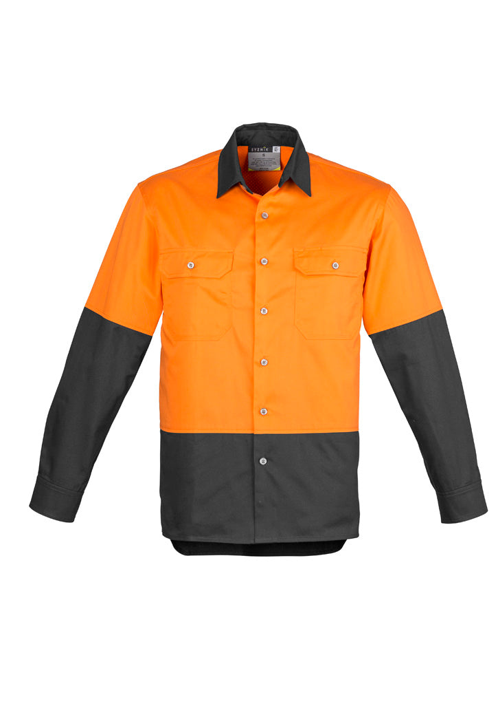 Mens Hi Vis Industrial L/S Shirt