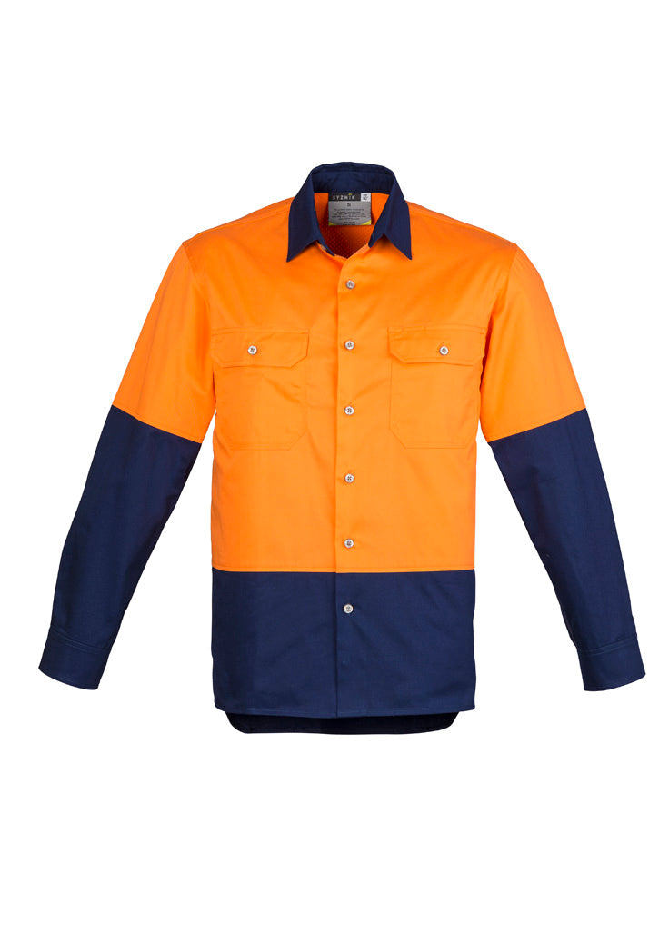 Mens Hi Vis Industrial L/S Shirt