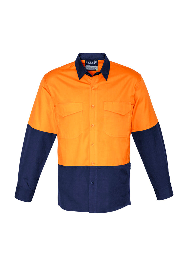 Mens Rugged Cooling Hi Vis L/S Shirt