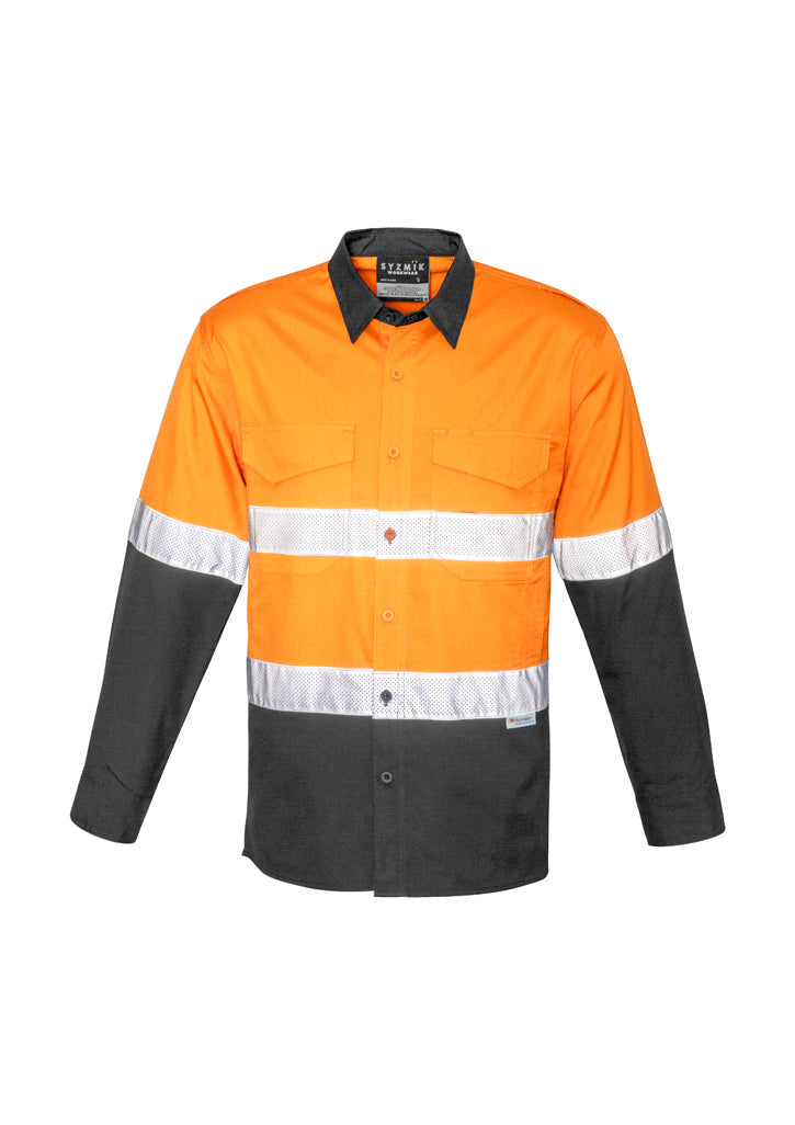 Mens Rugged Cooling Hi Vis Taped L/S Shirt