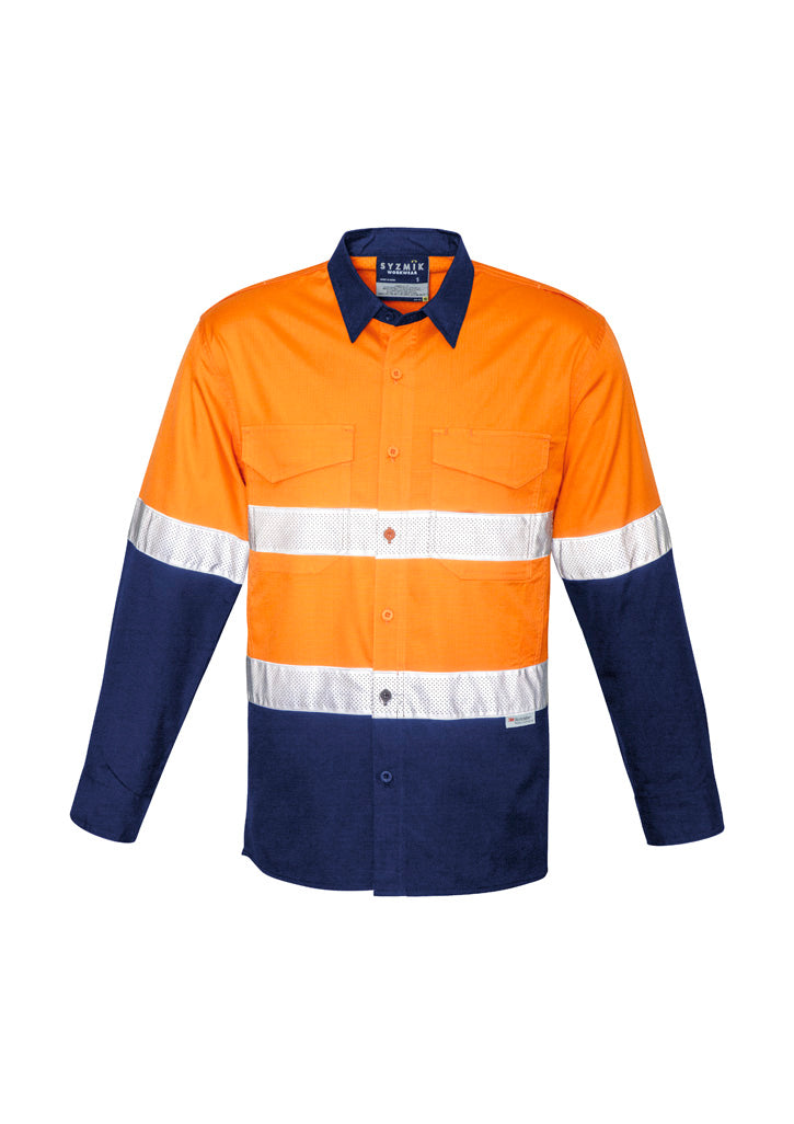 Mens Rugged Cooling Hi Vis Taped L/S Shirt