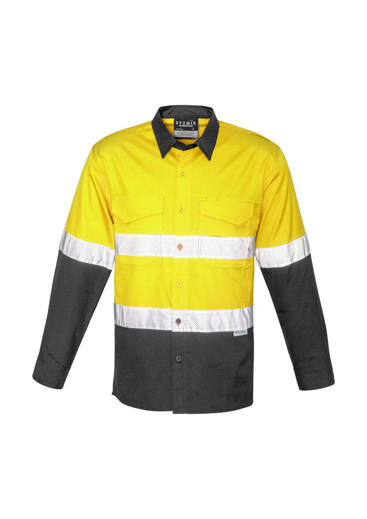 Mens Rugged Cooling Hi Vis Taped L/S Shirt