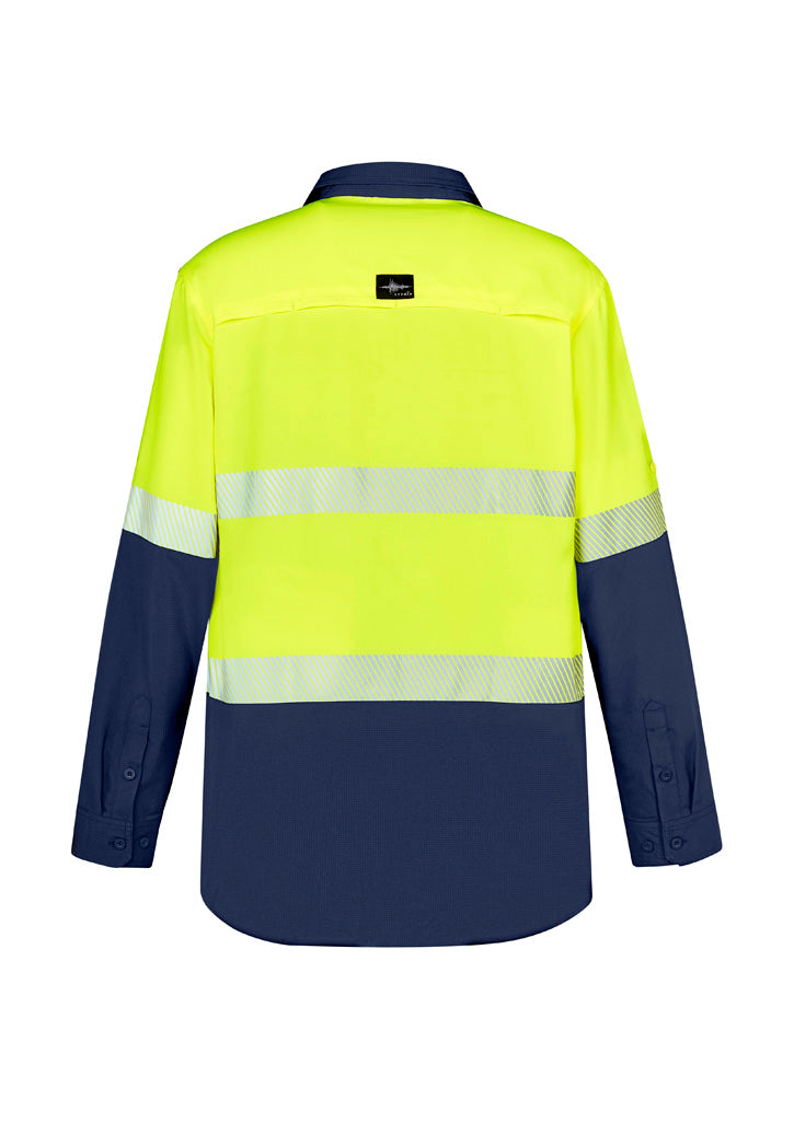 Mens Hi Vis Outdoor Segmented Tape L/S Shirt