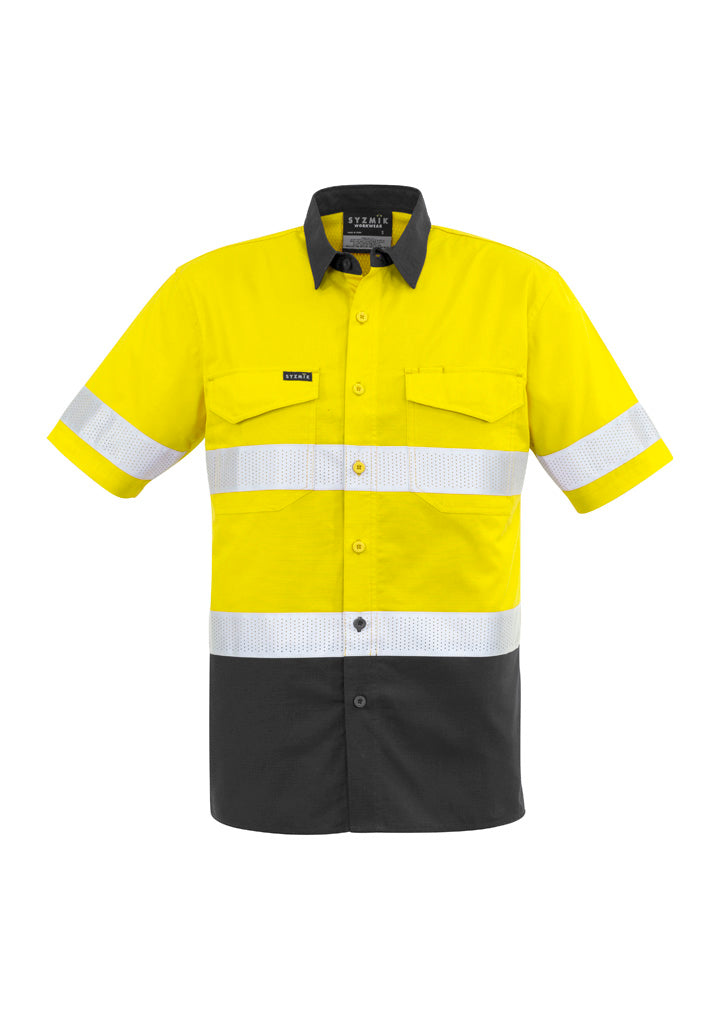 Mens Rugged Cooling Hi Vis Taped S/S Shirt
