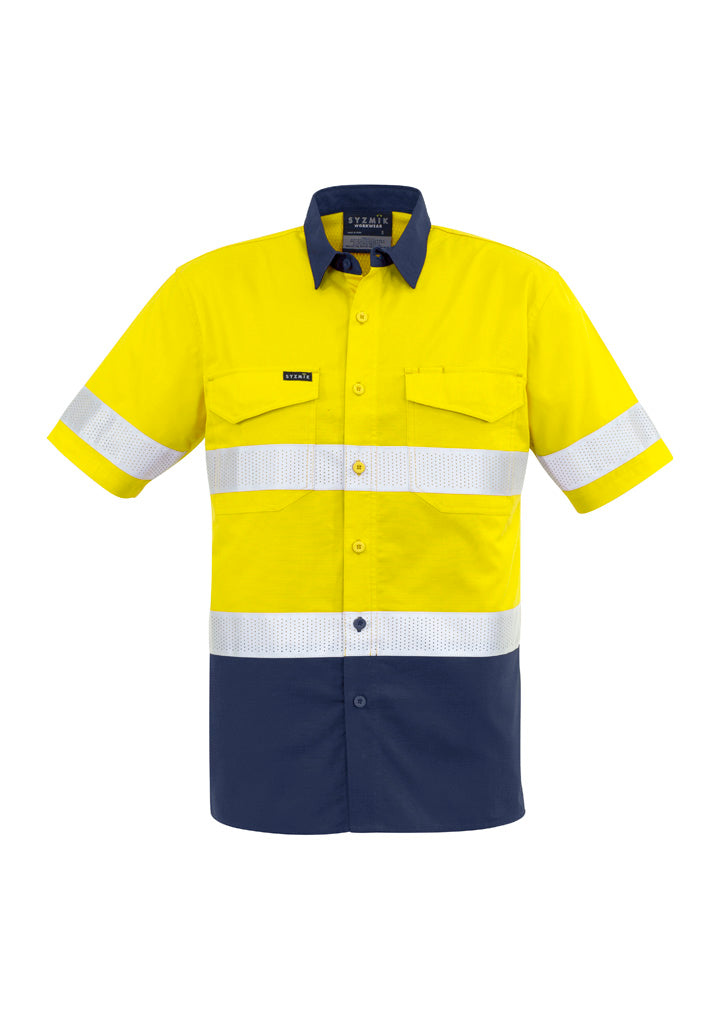 Mens Rugged Cooling Hi Vis Taped S/S Shirt