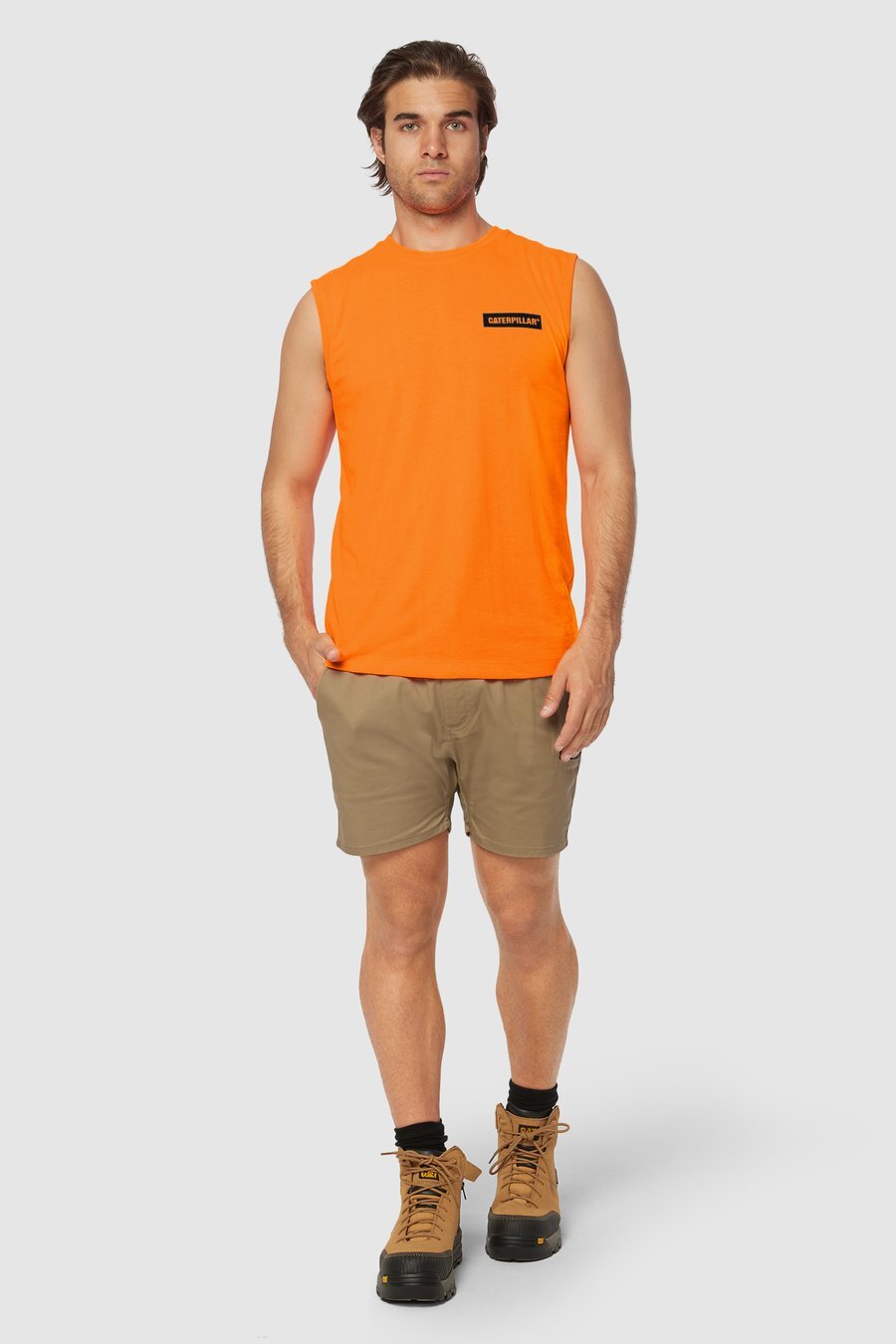 CAT Icon Hi Vis Muscle Tees