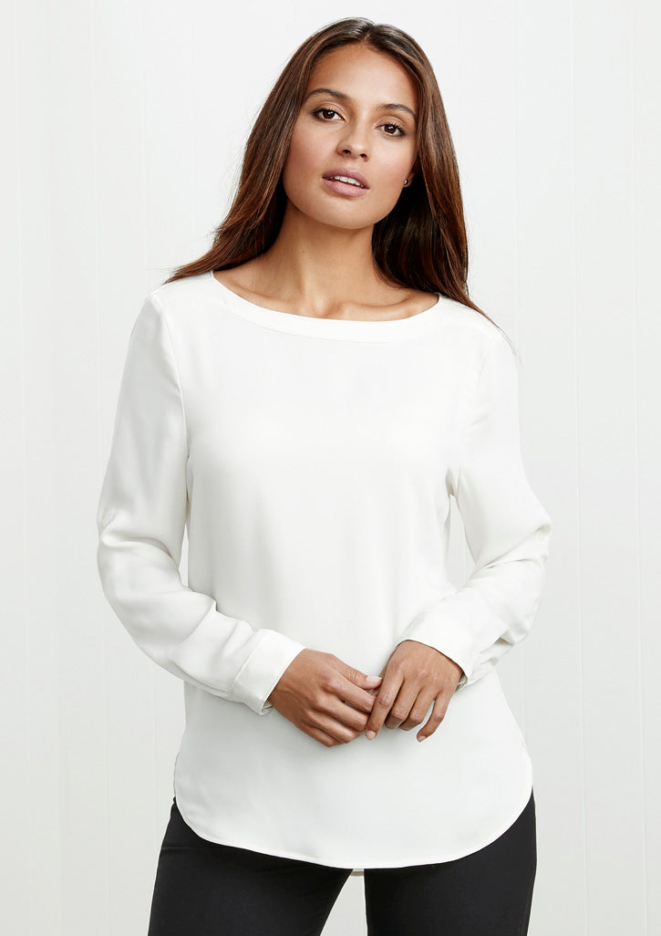 Austin Fuss-Free Womens Boatneck Blouses
