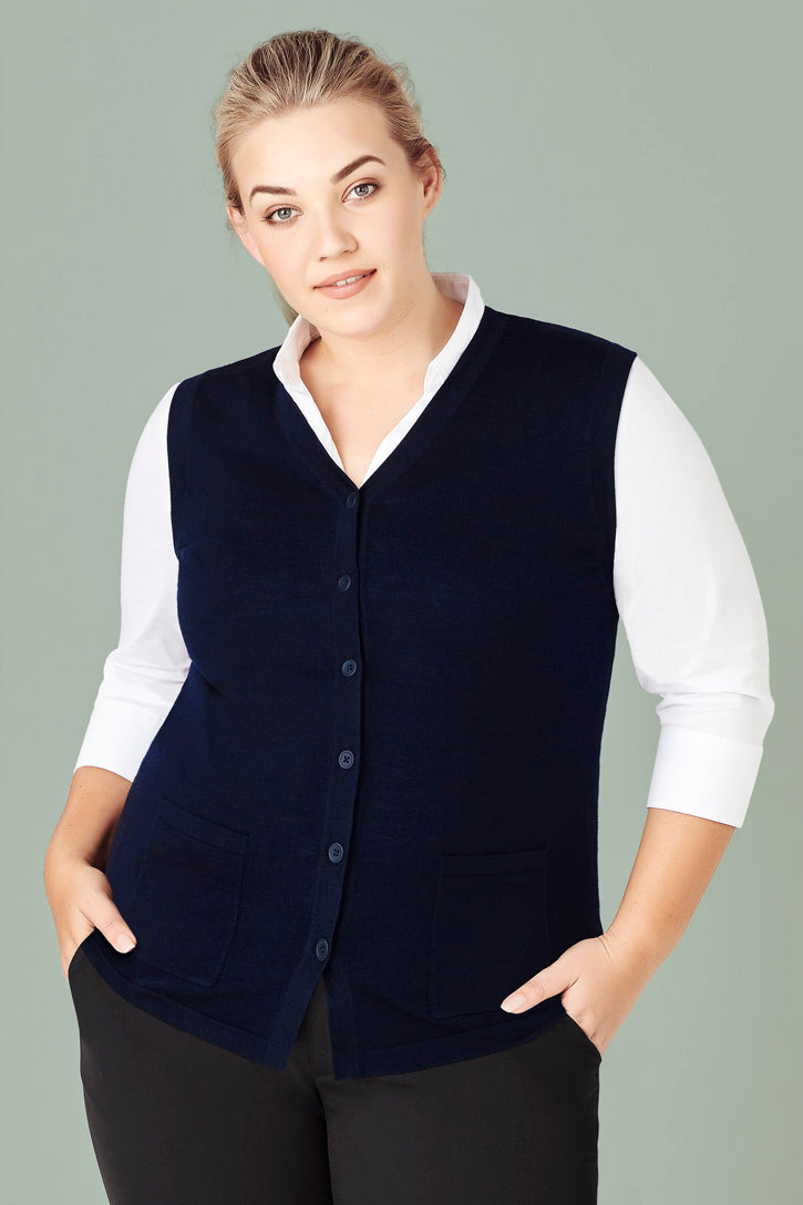 Womens Button Front Vest