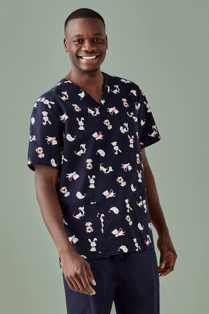 Best Friends Mens Scrub Top