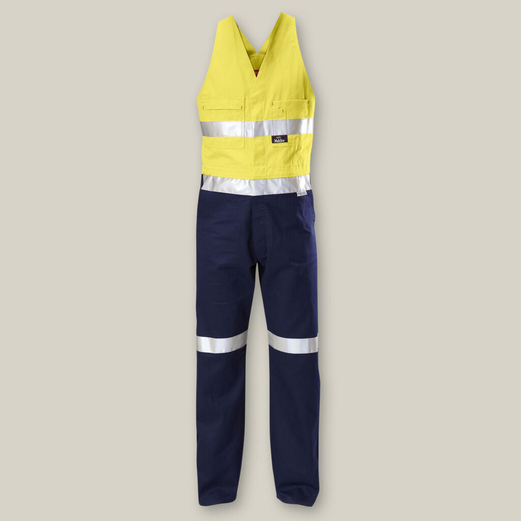 Hard Yakka Hi-Vis 2Tone Cotton Taped Overalls