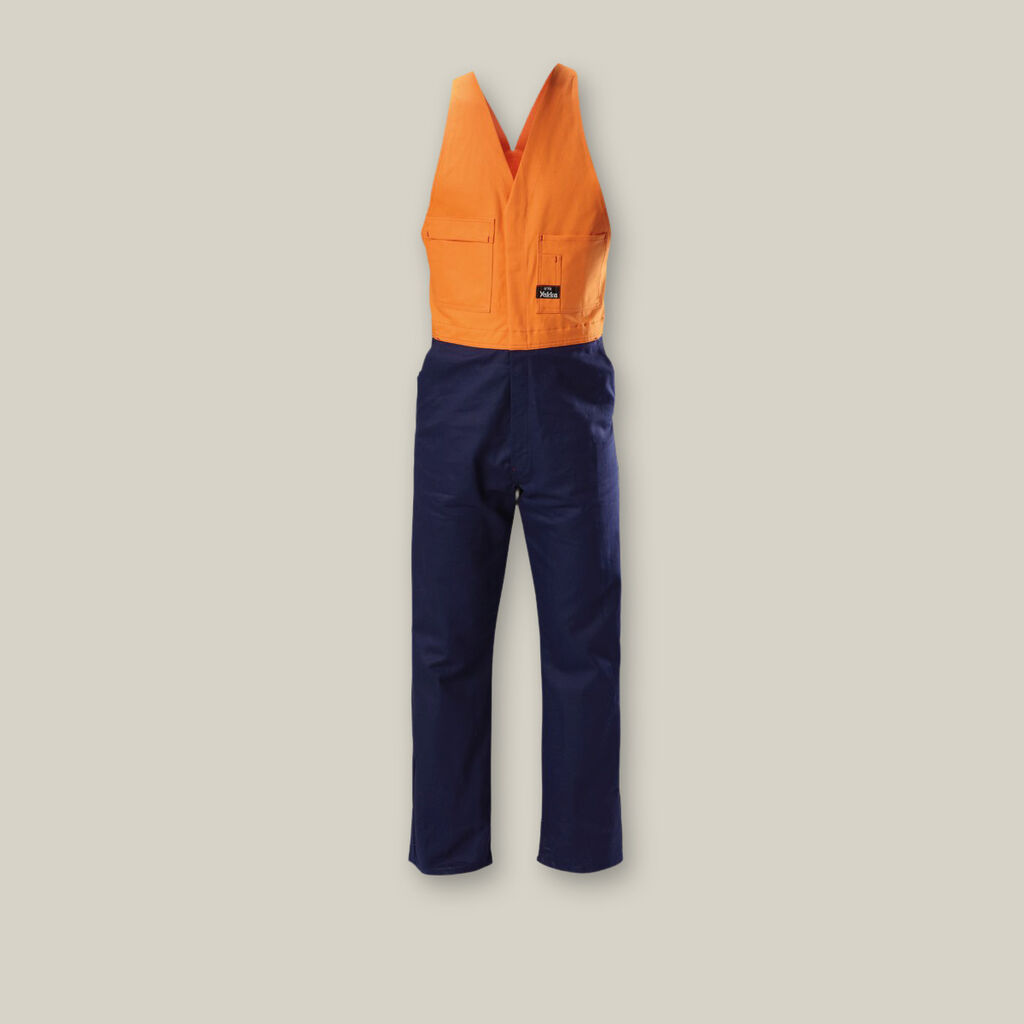 Hard Yakka Hi-Vis 2Tone Cotton Drill Overalls