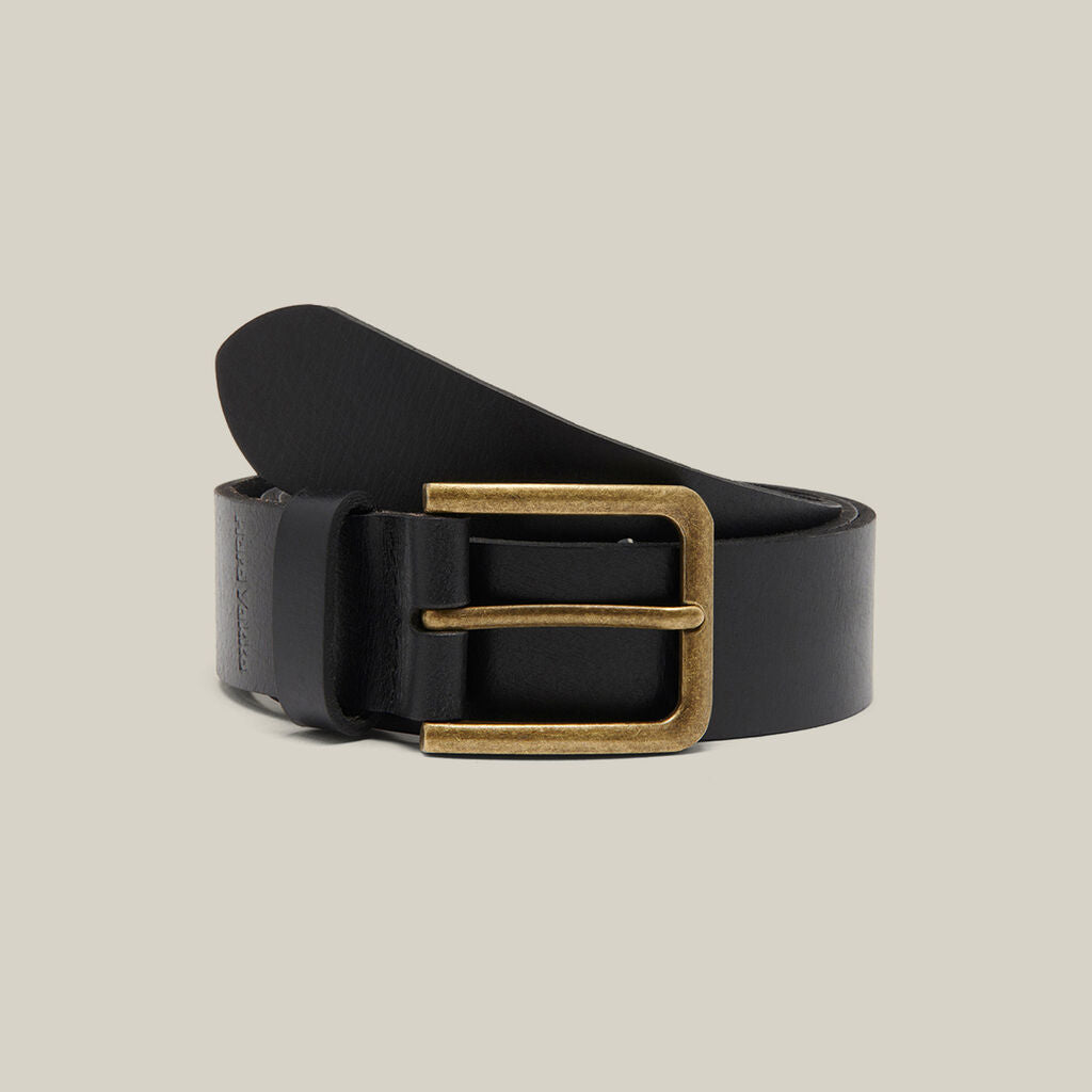 Hard Yakka Embossed Leather & Brass Buckle Belts
